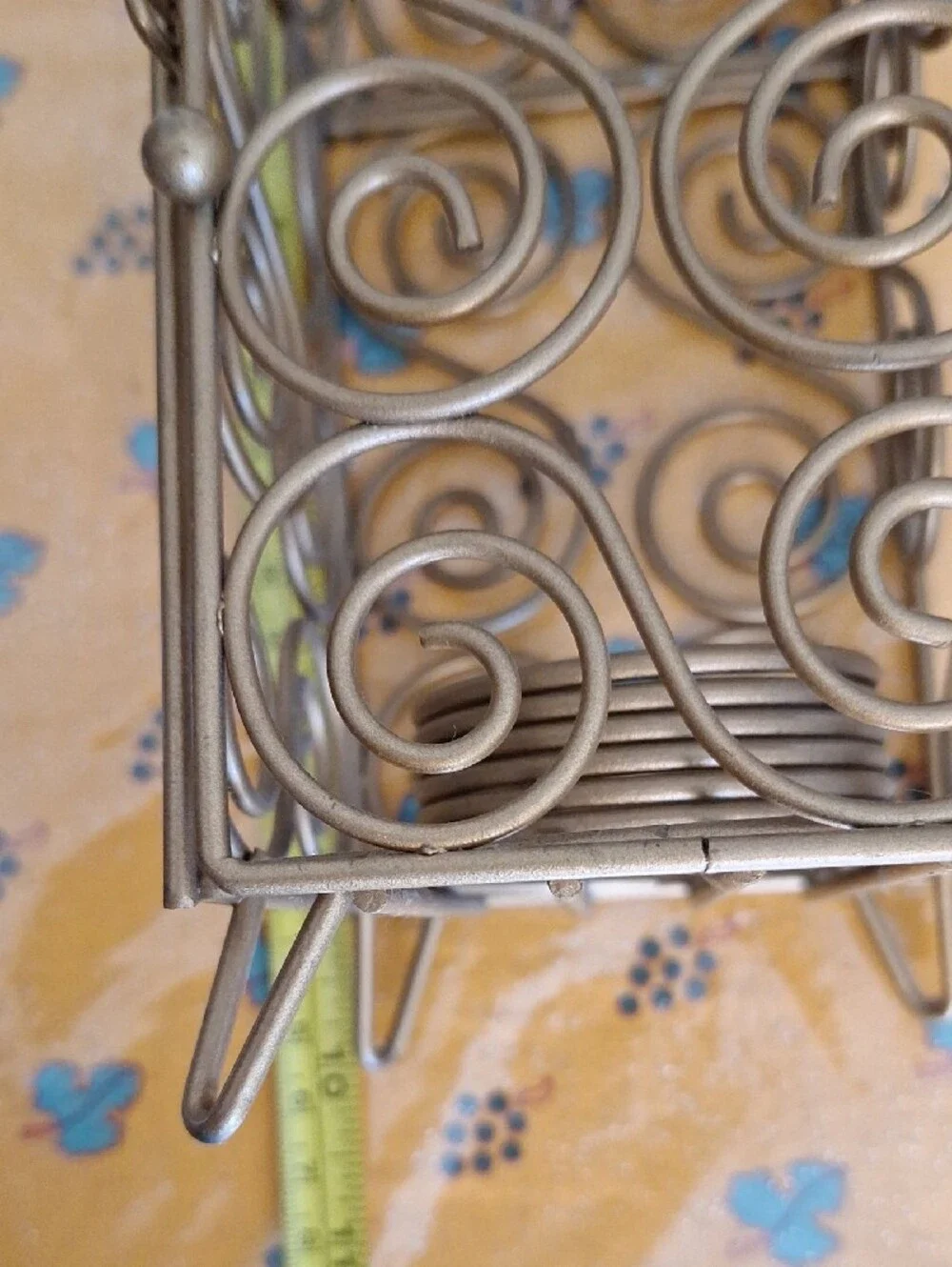 Gold Scrollwork Metal Lantern Candle Holder
